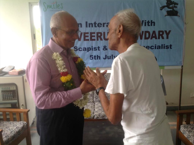Residents Interaction With Mr. Veeru Chowdary, Land Scapist And Bonsai
Specialist
