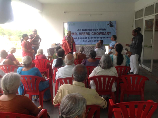Residents Interaction With Mr. Veeru Chowdary, Land Scapist And Bonsai
Specialist
