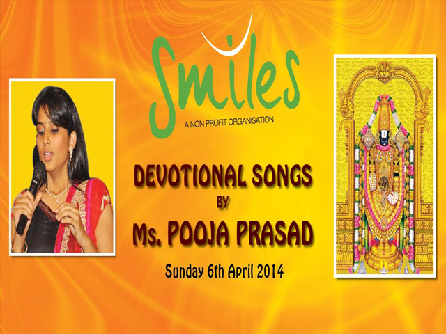 Devotional Songs By Ms. Pooja Prasad, Grand Daughter Of Veteran Producer And
Director Sri. V.B.Rajendra Prasad At Smiles On 6th April 2014