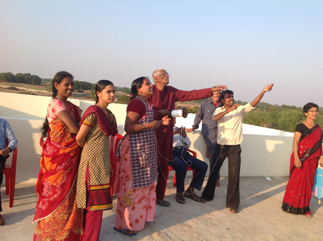 Residents Enjoying  Kite Flying at SMILES