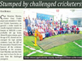 Cricket match for visually impaired cricketers at SMILES on 6th July 2014