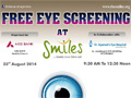 Free Eye Screening At Smiles Organized By M/S. Axis Bank In Co-Operation With Dr. Agarwal’s Eye Hospital, Hyderabad At Smiles On 23rd August 2014